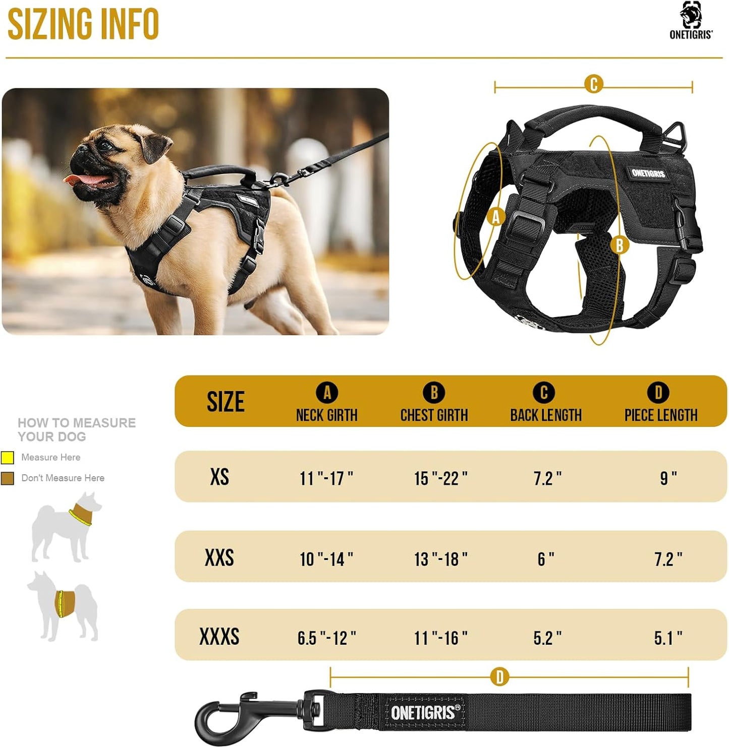 Mini Trooper dog harness