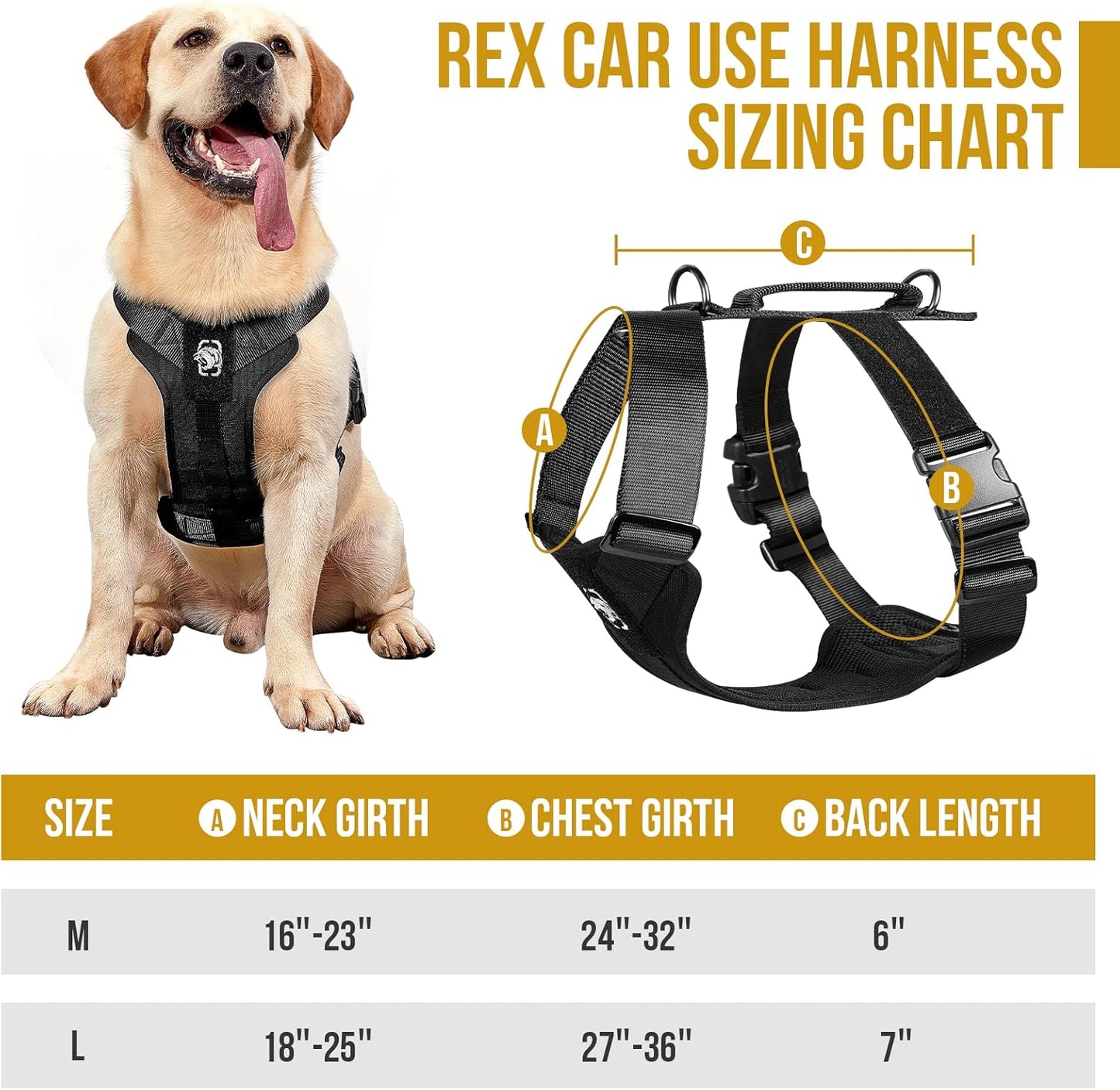Rex Car Use Dog Harness