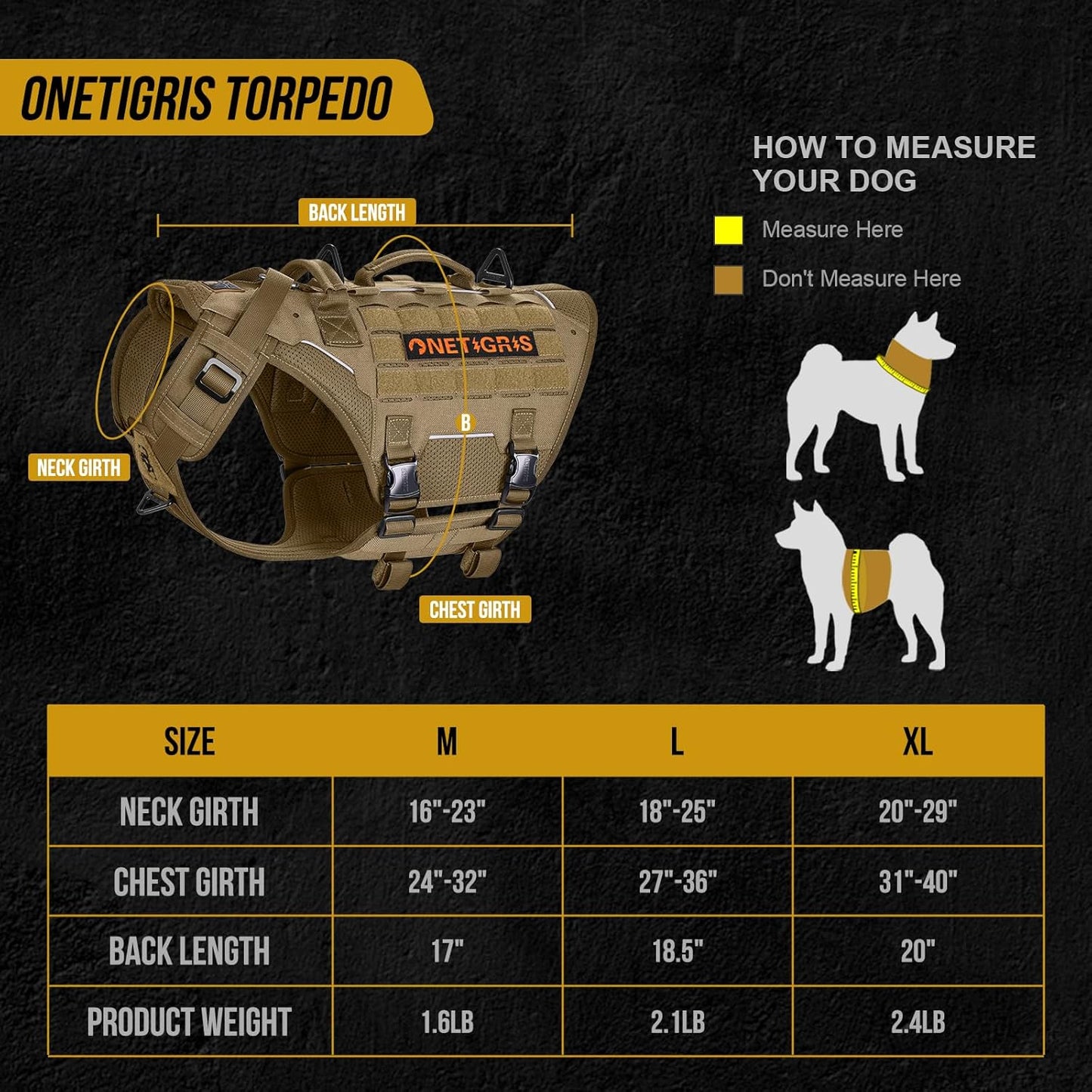 Torpedo Tactical Dog Harness