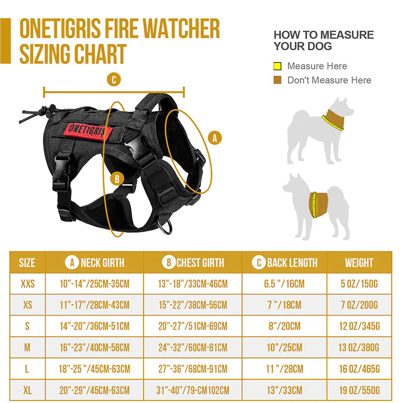 Fire Watcher Dog Harness 2.0 - Duraflex