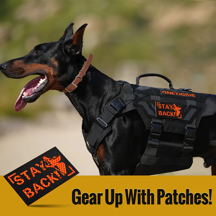 BARKING DOBIE HI-VIS Patch-Black
