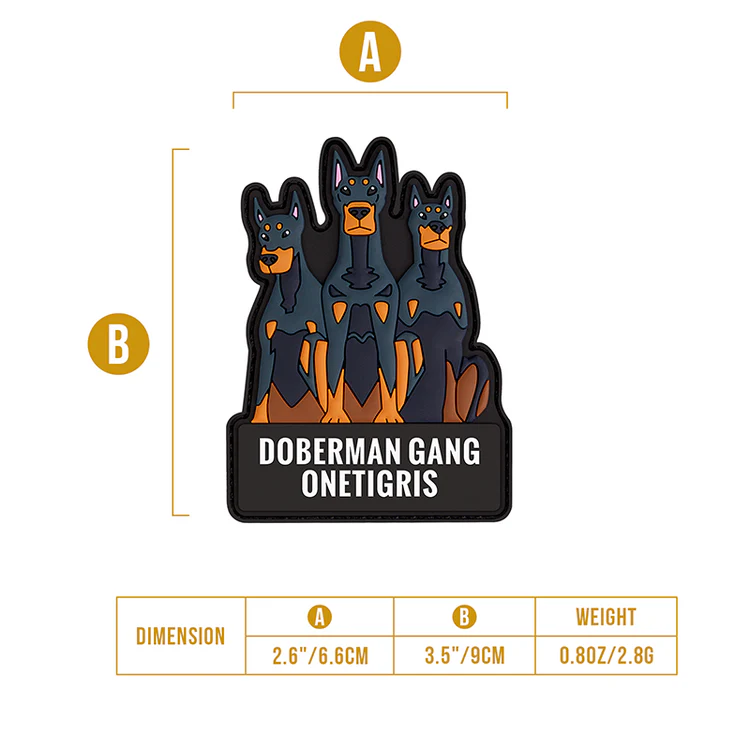 DOBERMAN GANG Morale Patch-Black