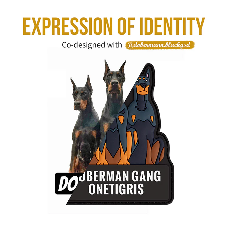 DOBERMAN GANG Morale Patch-Black