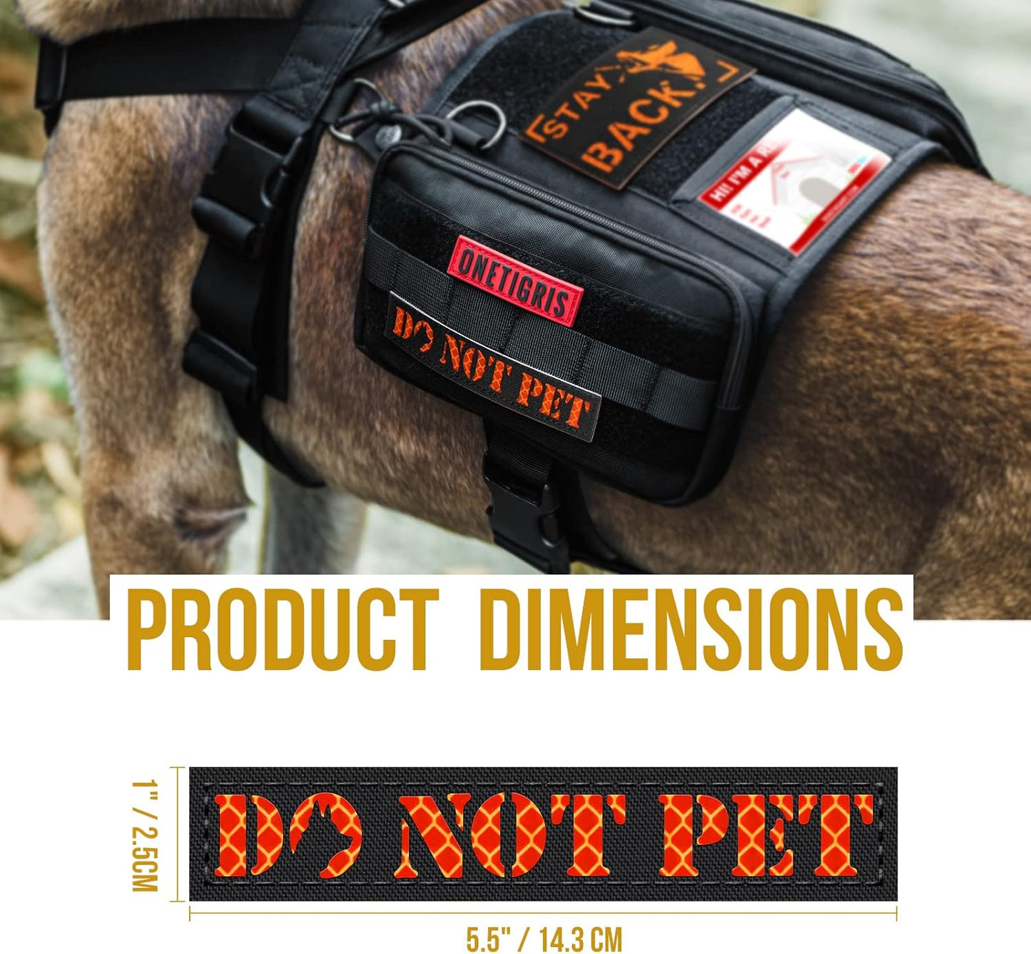 Reflective Service Dog Patch - Do not Pet